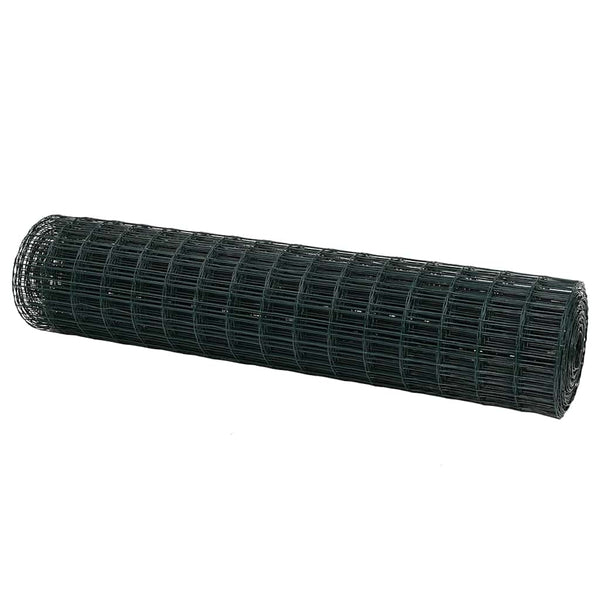 vidaXL Euro Fence Green 1.2 x 25 m PVC-Coated Iron