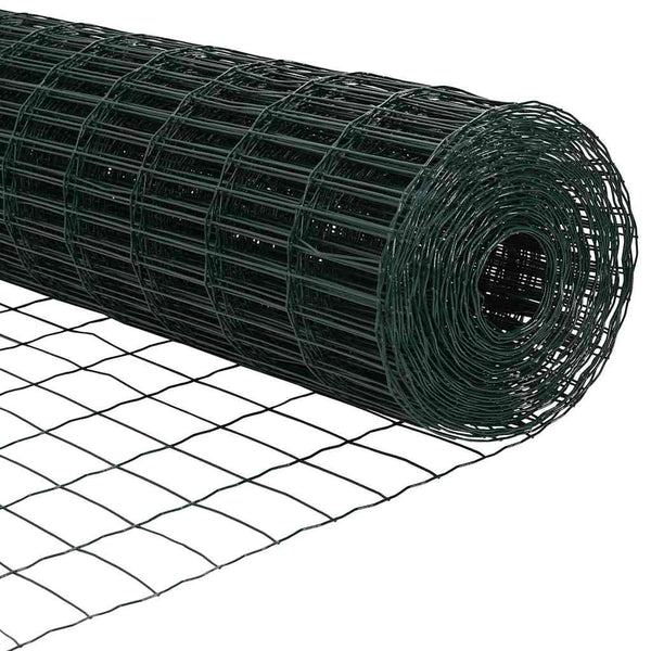 vidaXL Euro Fence Green 0.6 x 50 m PVC-coated Iron