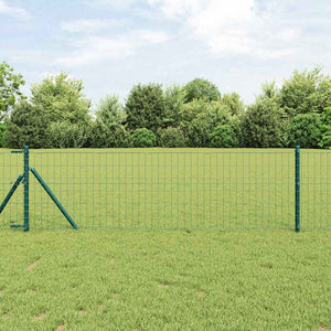 vidaXL Euro Fence Green 0.6 x 50 m PVC-coated Iron