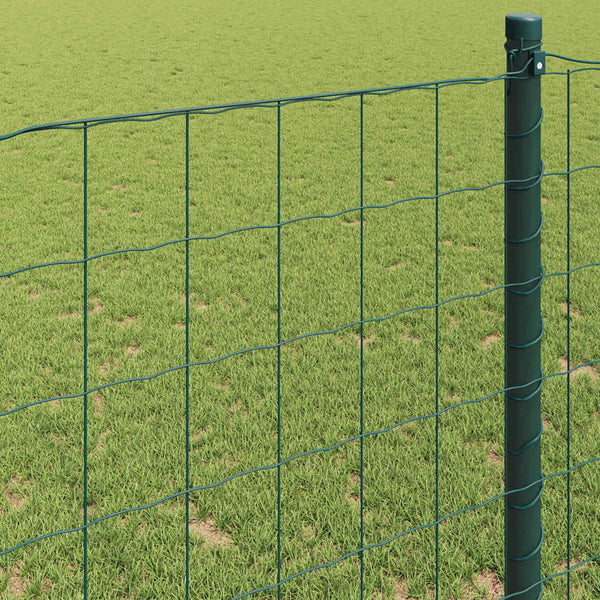 vidaXL Euro Fence Green 0.6 x 50 m PVC-coated Iron