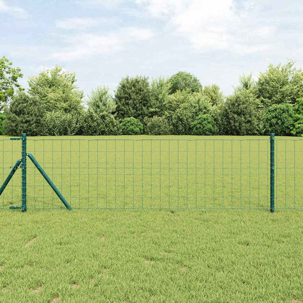 vidaXL Euro Fence Green 0.6 x 50 m PVC-coated Iron