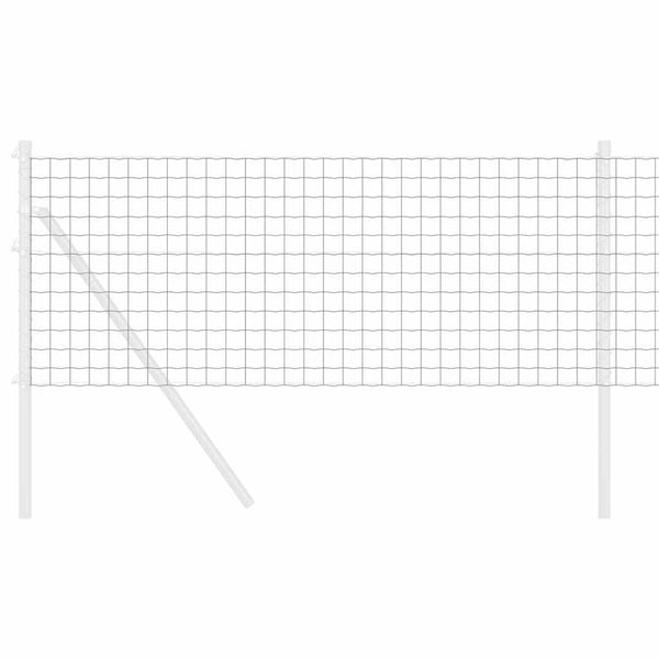vidaXL Euro Fence Grey 0.4 x 10 m PVC Coated Iron