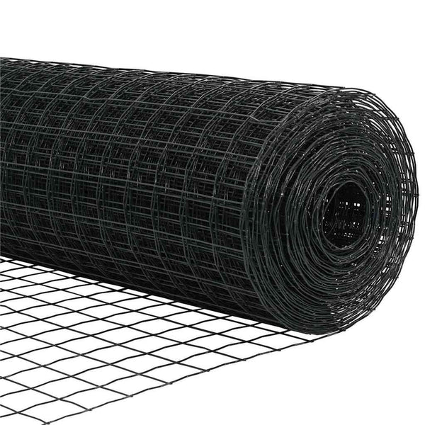 vidaXL European Fence Grey 0.8 x 10 m PVC-Coated Iron