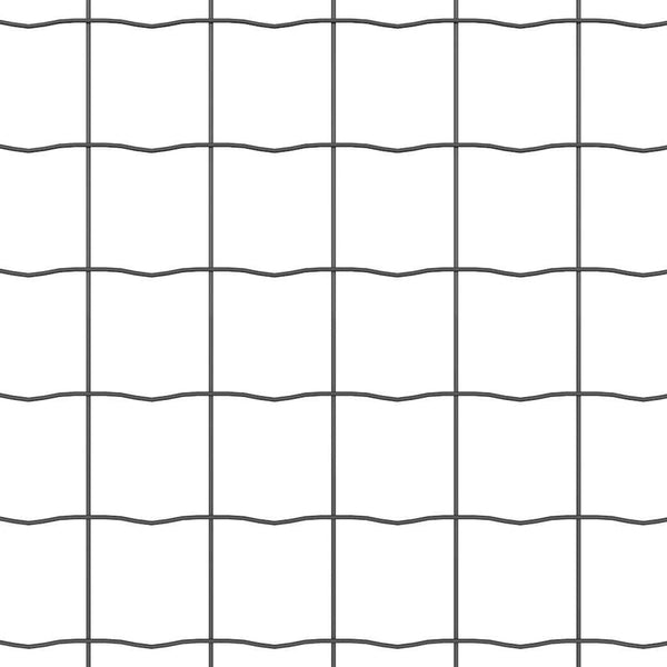 vidaXL Euro Fence Grey 1.2 x 10 m PVC-Coated Iron