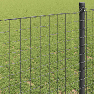 vidaXL Euro Fence Grey 1.2 x 10 m PVC-Coated Iron