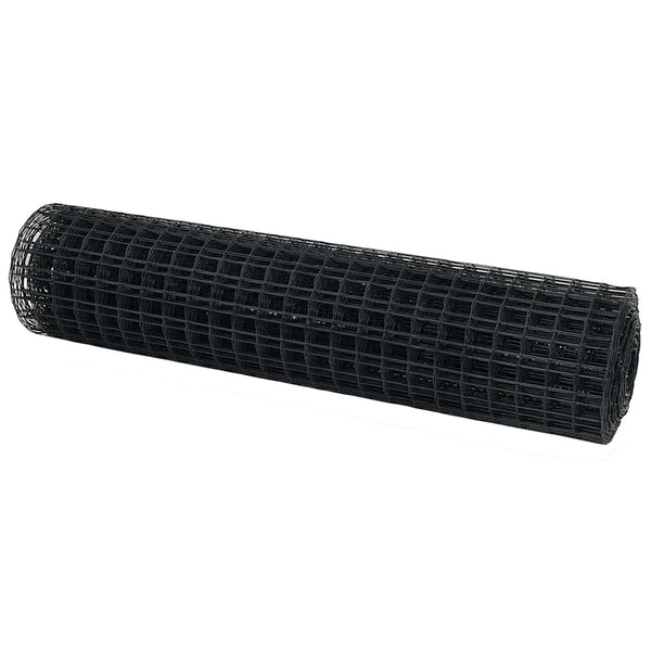 vidaXL Euro Fence Grey 1.2 x 10 m PVC-Coated Iron