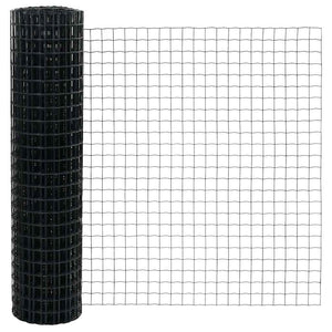 vidaXL Euro Fence Grey 1.2 x 10 m PVC-Coated Iron