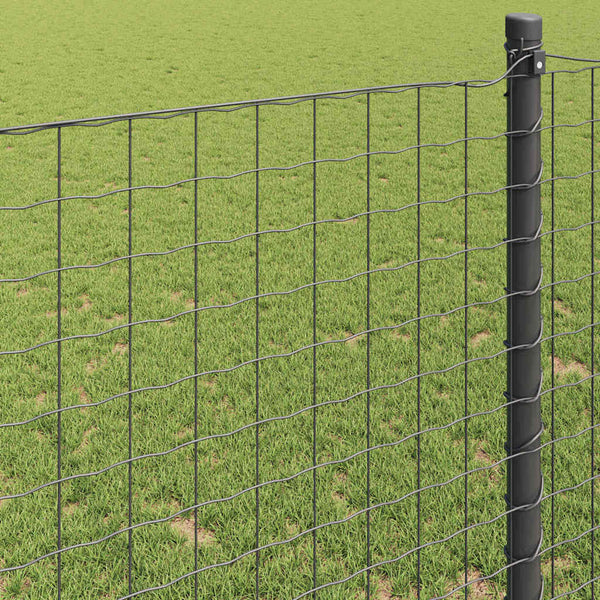 vidaXL Euro Fence Grey 1.4 x 10 m PVC-coated Iron
