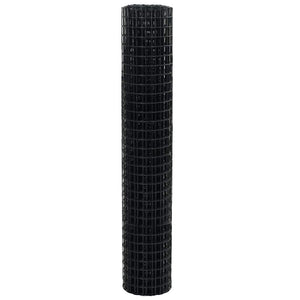 vidaXL Euro Fence Grey 1.6 x 10 m PVC-Coated Iron