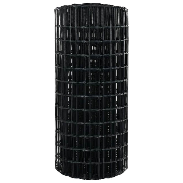 vidaXL Euro Fence Grey 0.6 x 25 m PVC-Coated Iron