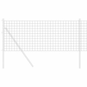 vidaXL Euro Fence Grey 0.8 x 25 m PVC-Coated Iron