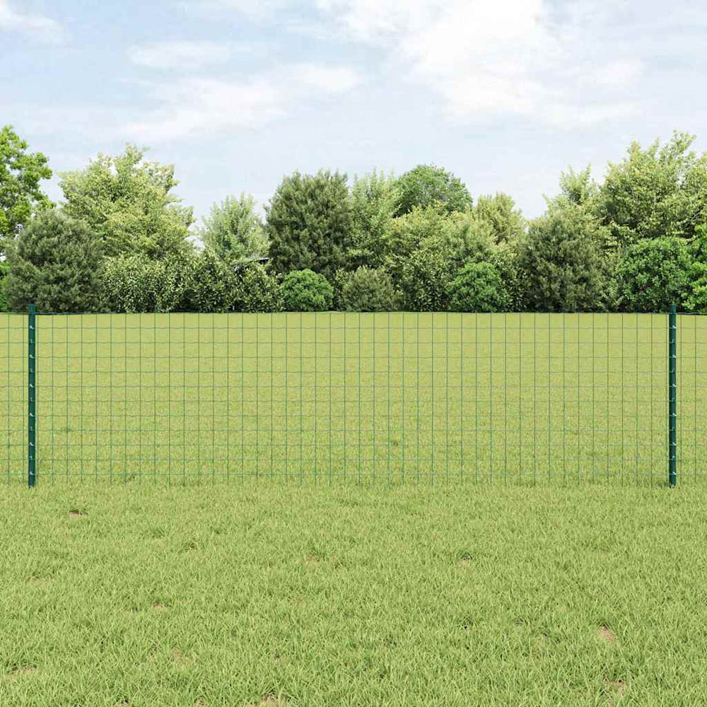 Zaunpfosten Grün 100 cm Stahl 44 Stk.
