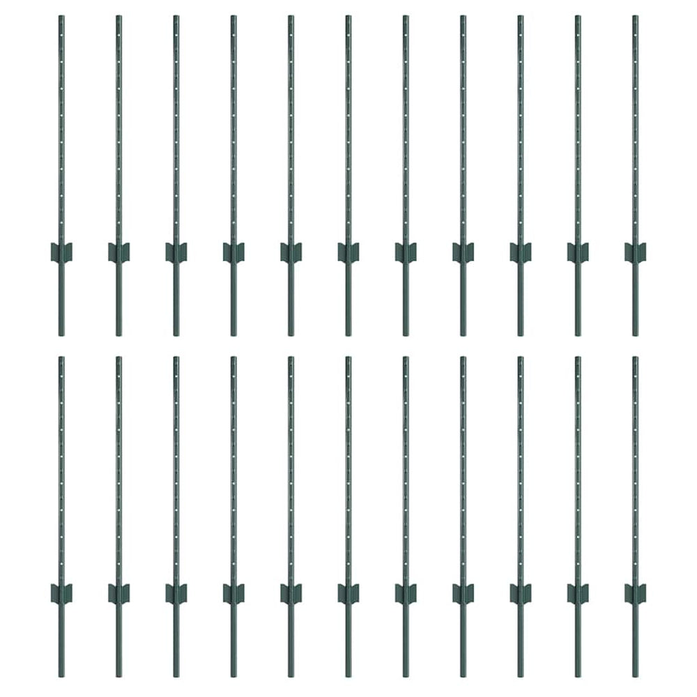 Zaunpfosten Grün 120 cm, 22 Stk.