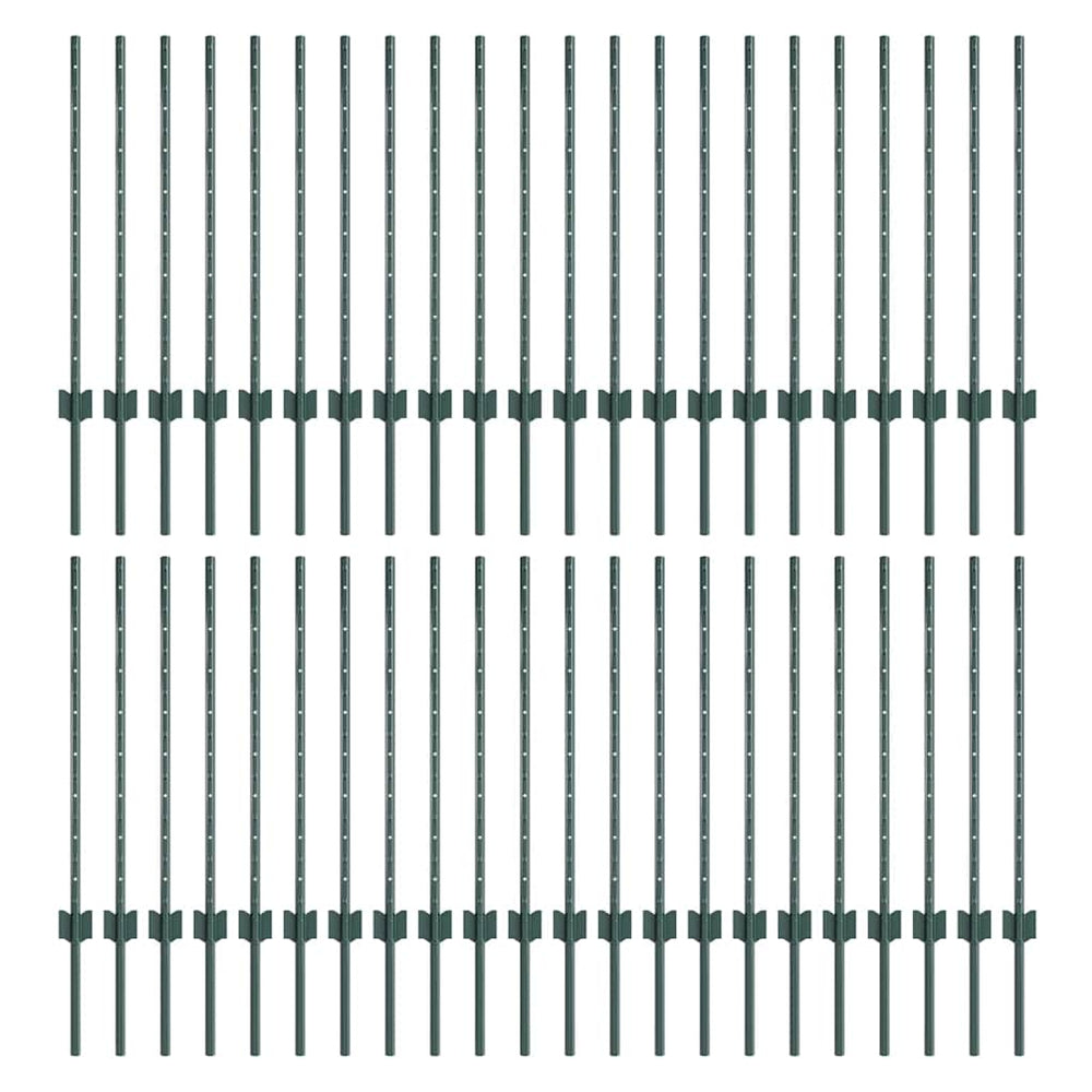 Zaunpfosten Grün 120 cm, 44 Stk.