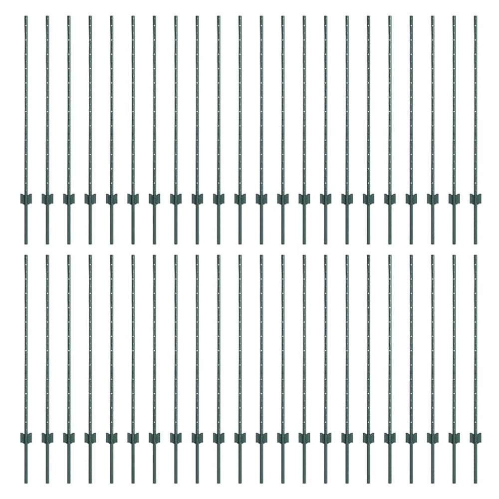 Zaunpfosten Grün 160cm, 44er Set