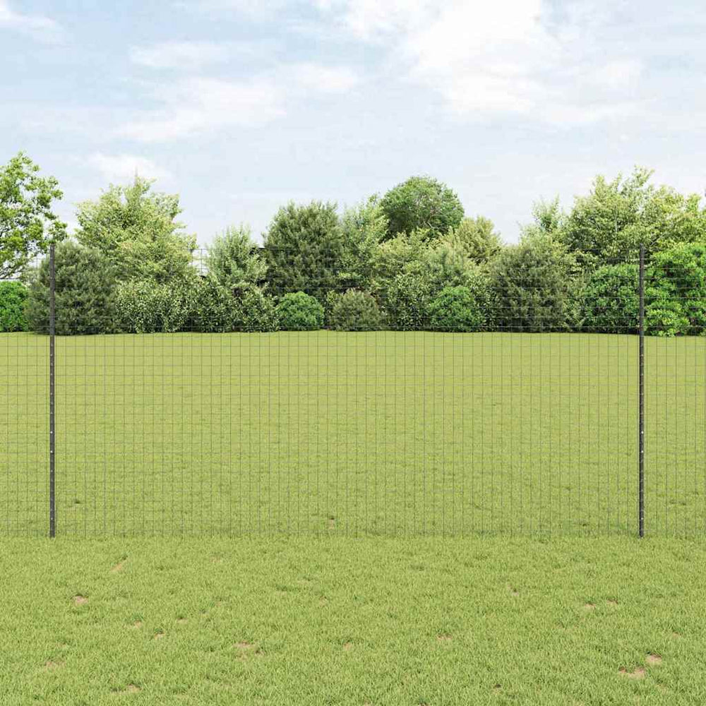 Zaunpfosten 44er Set Grau Stahl 200cm