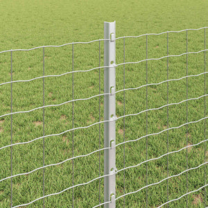 Zaunpfosten Silber 120 cm Stahl - 22er Set