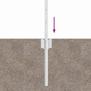 Zaunpfosten Silber 120 cm Stahl - 22er Set