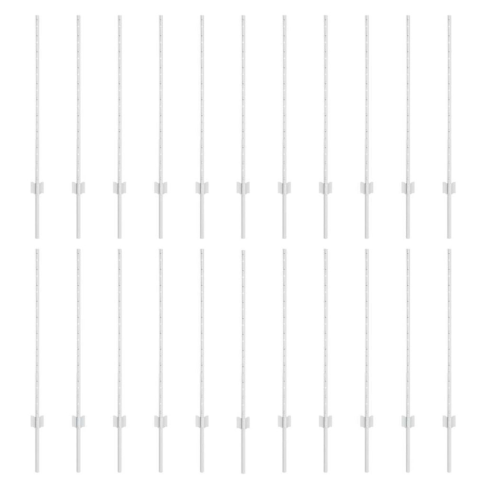 Zaunpfosten Silber 140 cm, 22 Stk.