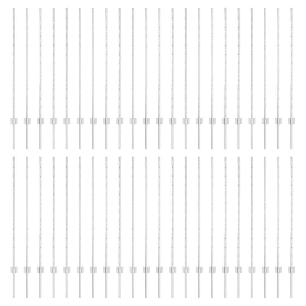 Zaunpfosten Silber 160 cm, 44 Stk.
