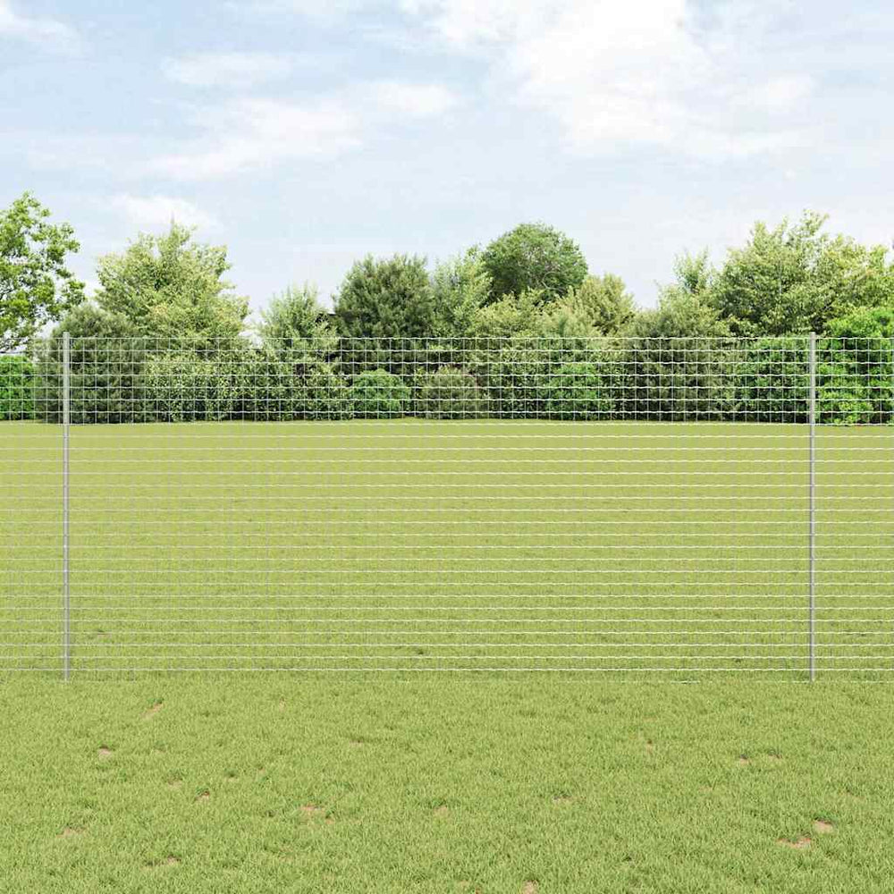 Zaunpfosten Silber Stahl 180cm 22er Set