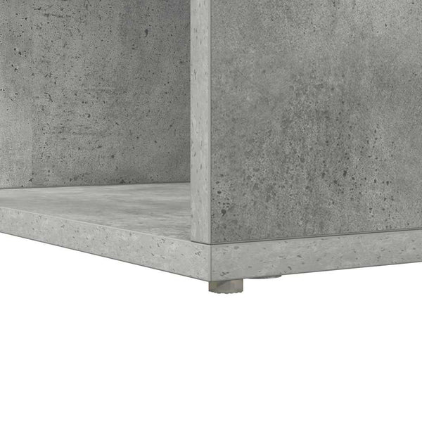 Eckschreibtisch mit Regal Beton Grau