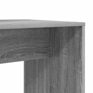 vidaXL Desk Grey Sonoma 138.5 x 55 x 143 cm Engineered Wood