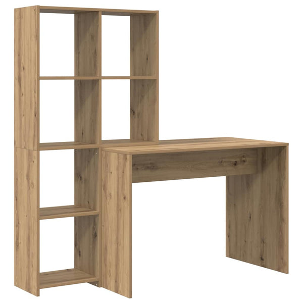 vidaXL Desk Artisan Oak 138.5 x 55 x 143 cm Engineered Wood