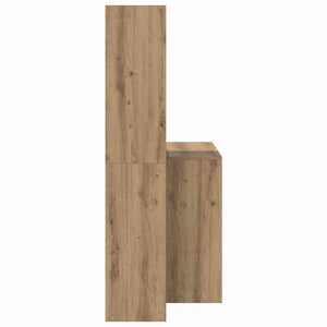 vidaXL Desk Artisan Oak 138.5 x 55 x 143 cm Engineered Wood