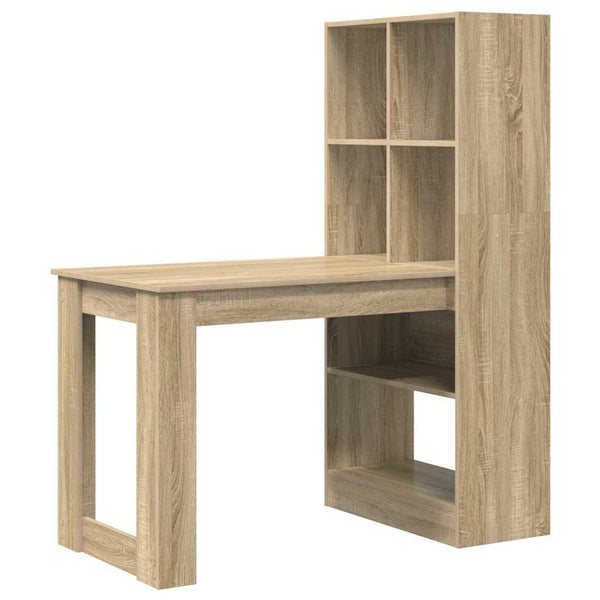 vidaXL Desk Sonoma Oak 122 x 67 x 145 cm Engineered Wood