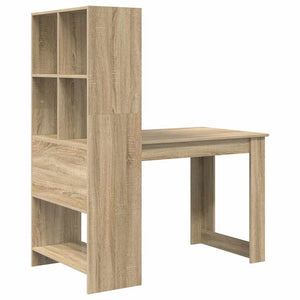 vidaXL Desk Sonoma Oak 122 x 67 x 145 cm Engineered Wood