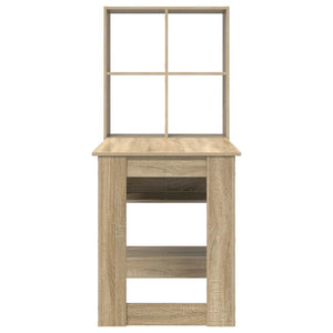 vidaXL Desk Sonoma Oak 122 x 67 x 145 cm Engineered Wood