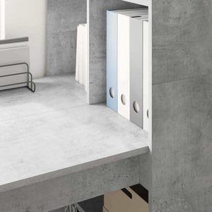vidaXL Desk Concrete Grey 122 x 67 x 145 cm Engineered Wood