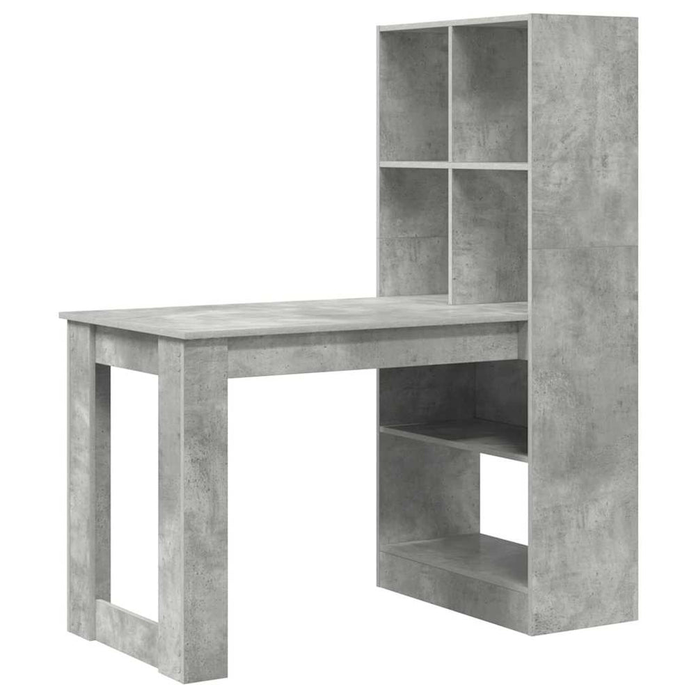 vidaXL Desk Concrete Grey 122 x 67 x 145 cm Engineered Wood
