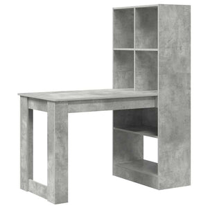 vidaXL Desk Concrete Grey 122 x 67 x 145 cm Engineered Wood