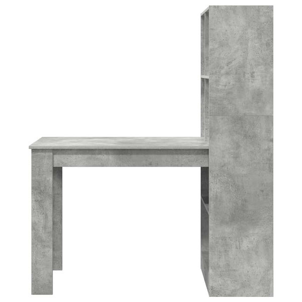 vidaXL Desk Concrete Grey 122 x 67 x 145 cm Engineered Wood