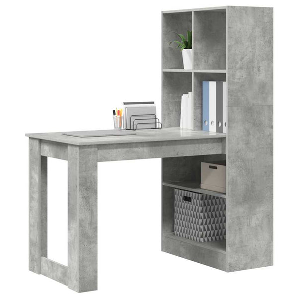 vidaXL Desk Concrete Grey 122 x 67 x 145 cm Engineered Wood