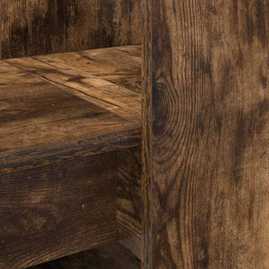 vidaXL Desk Smoked Oak 122 x 67 x 145 cm Engineered Wood