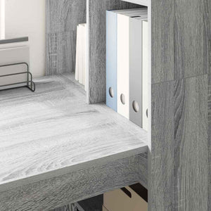 vidaXL Desk Grey Sonoma 122 x 67 x 145 cm Engineered Wood