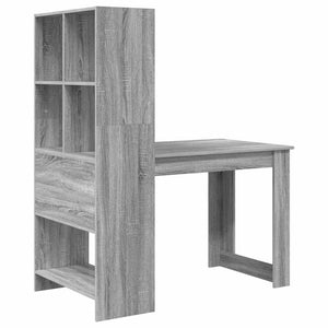 vidaXL Desk Grey Sonoma 122 x 67 x 145 cm Engineered Wood