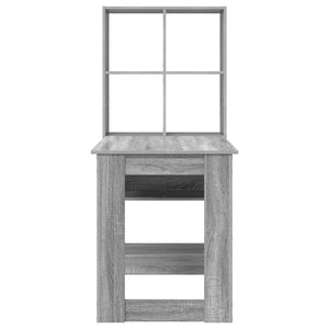 vidaXL Desk Grey Sonoma 122 x 67 x 145 cm Engineered Wood