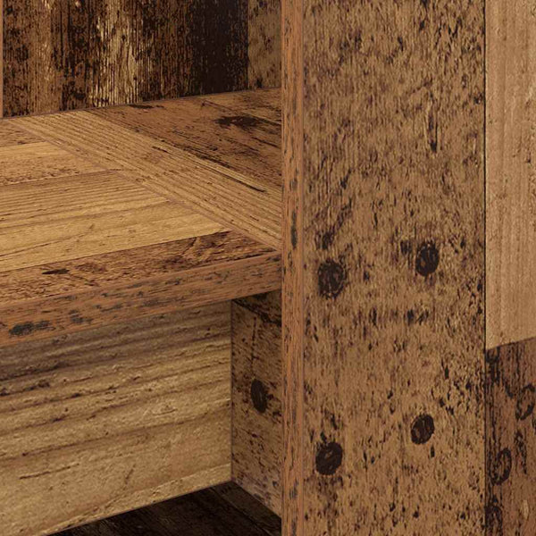 vidaXL Desk with Shelf Reclaimed Wood 122 x 67 x 145 cm Engineered Wood