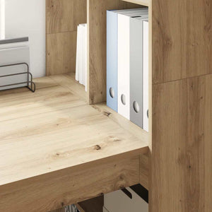 vidaXL Desk Artisan Oak 122 x 67 x 145 cm Engineered Wood