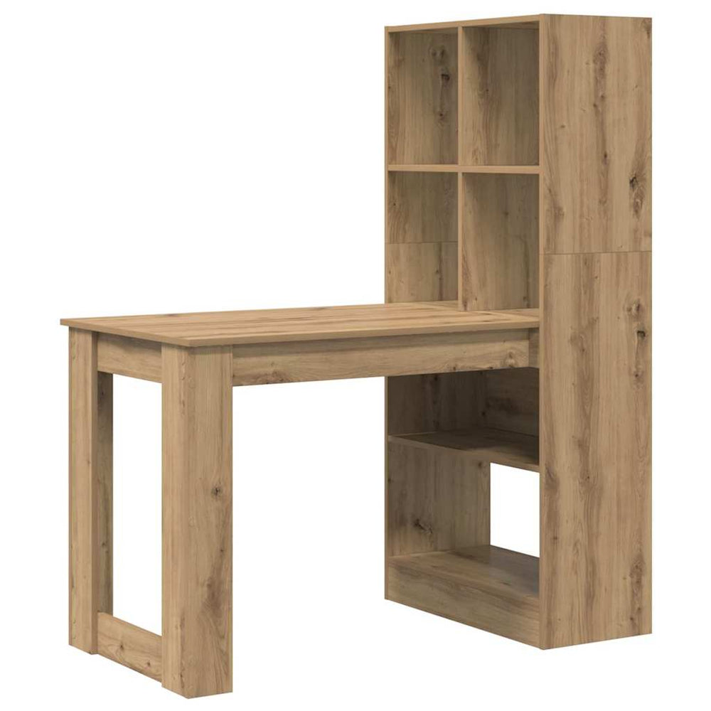 vidaXL Desk Artisan Oak 122 x 67 x 145 cm Engineered Wood