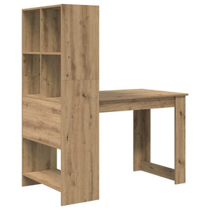 vidaXL Desk Artisan Oak 122 x 67 x 145 cm Engineered Wood