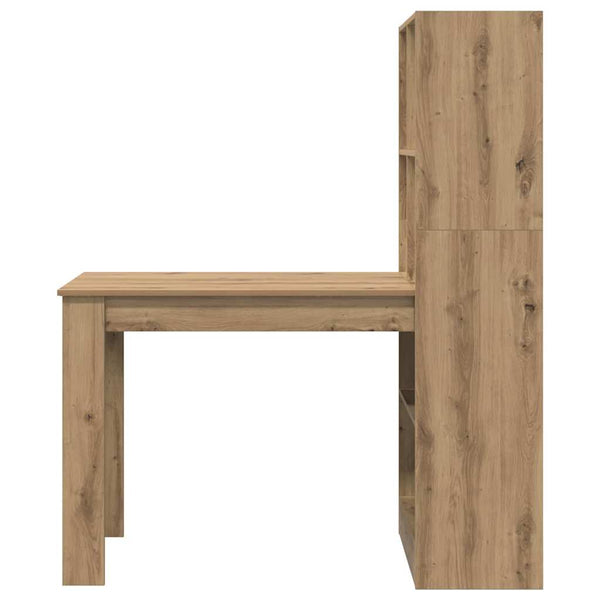 vidaXL Desk Artisan Oak 122 x 67 x 145 cm Engineered Wood