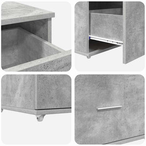 vidaXL Desk Concrete Grey 131.5 x 50 x 106.5 cm Engineered Wood