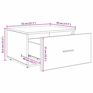 vidaXL Desk Grey Sonoma 131.5 x 50 x 106.5 cm Engineered Wood