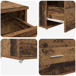 vidaXL Desk Reclaimed Wood 131.5 x 50 x 106.5 cm Engineered Wood