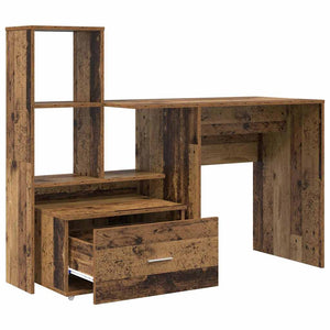 vidaXL Desk Reclaimed Wood 131.5 x 50 x 106.5 cm Engineered Wood